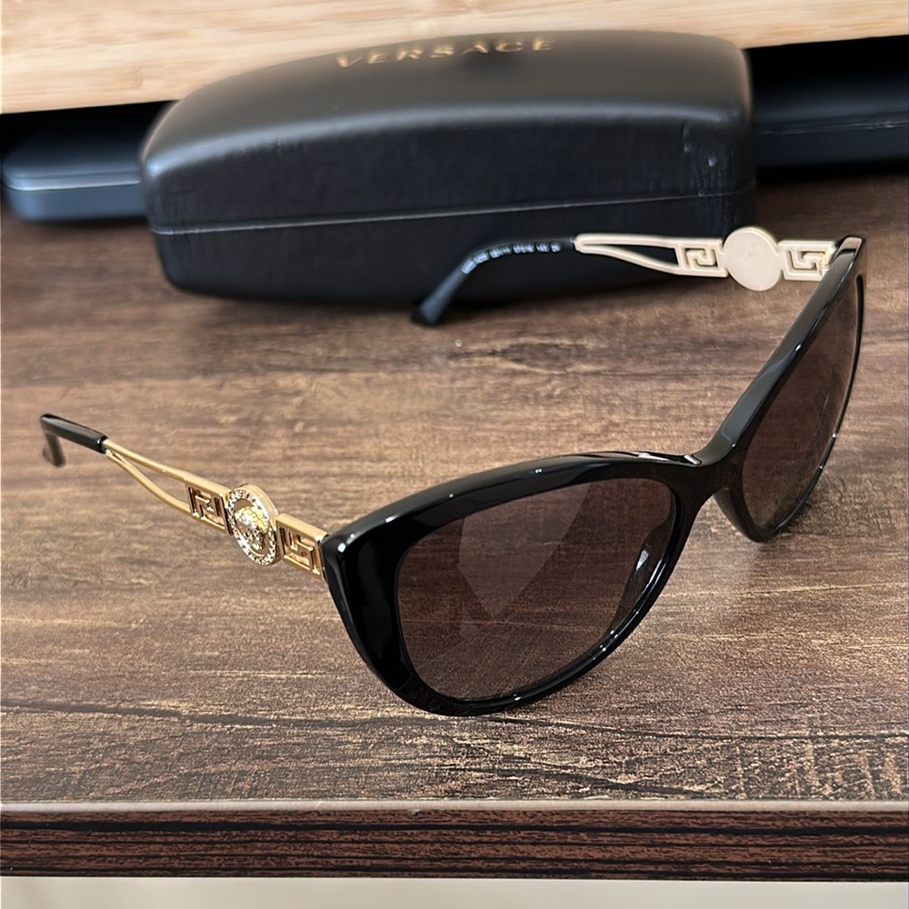 Versace Black Cat Eye 4295/GB1/11 Sunglasses